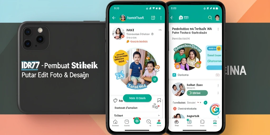 Antarmuka aplikasi Pembuat Stiker WA yang intuitif dan menarik.