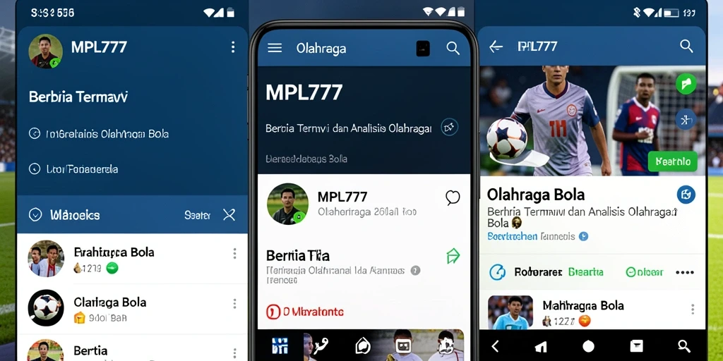 Tampilan antarmuka MPL777 dengan fungsi Olahraga Bola yang interaktif.