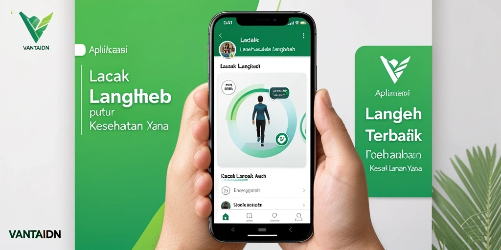 Antarmuka aplikasi VANTAIDN menunjukkan pelacakan langkah yang mudah dan informatif.