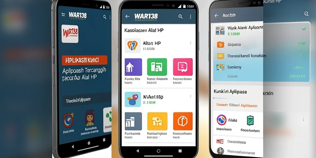 Tampilan antarmuka aplikasi Kunci Aplikasi WAR138 yang modern dan ramah pengguna.